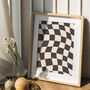 Black White Checkered Wall Print, thumbnail 3 of 4