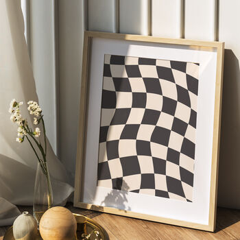 Black White Checkered Wall Print, 3 of 4