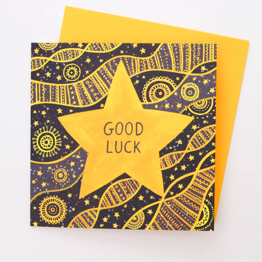A Magical Starry 'Good Luck' Card, 1 of 3