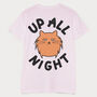 Up All Night Men's Cat Slogan T Shirt, thumbnail 5 of 6