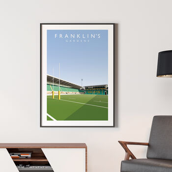 Franklin's Gardens Northampton Saints Rugby Poster, 4 of 8