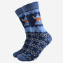 Men's Bamboo Socks Blue Highland Cow Hat And Jumper, thumbnail 2 of 5