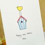 Personalised Birdhouse Handmade Card, thumbnail 1 of 4