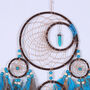 Moon/Star Boho Brown Turquoise Dream Catcher, thumbnail 4 of 7