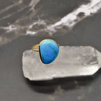 Gold Turquoise Ring, 2 of 10