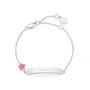 Personalised Girl' Sterling Silver My Little Love Heart Identity Bracelet – Christening, Birthday Or Flower Girl Gift, thumbnail 2 of 6