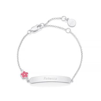 Personalised Girl' Sterling Silver My Little Love Heart Identity Bracelet – Christening, Birthday Or Flower Girl Gift, 2 of 6
