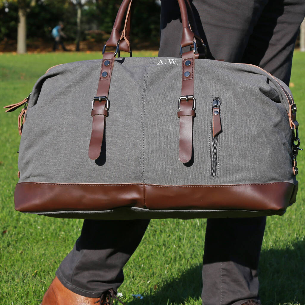 Personalised Premium Canvas Holdall By Duncan Stewart
