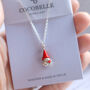 Sterling Silver Gonk Gnome Necklace With Hand Painted Detail, thumbnail 4 of 12