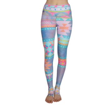 Traveler Yoga Leggings Hand Drawn Design Activewear, 2 of 5