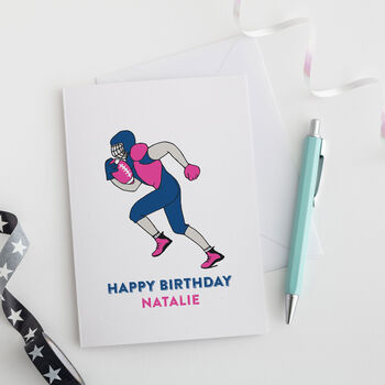 American Football Personalised Birthday Card, 3 of 3