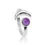 Adjustable February Wisdom Birthstone Ring Amethyst, thumbnail 1 of 2