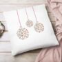 White Contemporary Christmas Bauble Cushion Cover, thumbnail 2 of 6