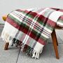 Pure Wool Blanket – Tartan Red, thumbnail 1 of 5