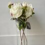 Artificial White Real Feel Peony, thumbnail 5 of 11