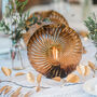 Cordless Tan Swirl Glass Table Lamps, thumbnail 1 of 3