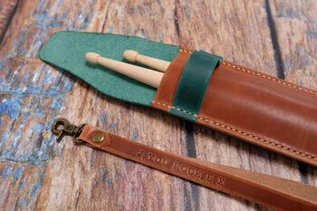 Personalised Leather Drumstick Carry Case, 8 of 12