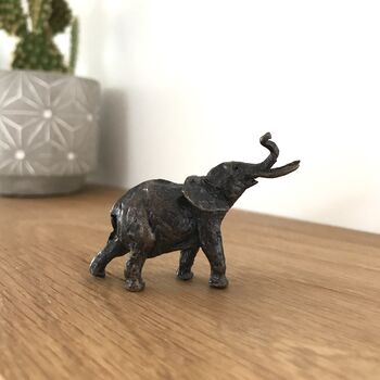Miniature Bronze Elephant Sculpture 8th Anniversary, 9 of 12