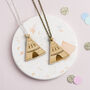 Wooden Teepee Necklace, thumbnail 3 of 12