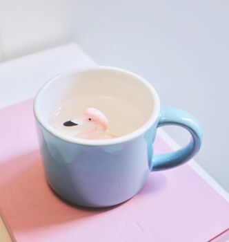 Surprise Hidden Flamingo Ceramic Mug, 3 of 3