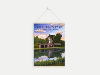 Valentines Park London Travel Poster Art Print, 6 of 8