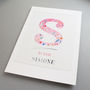 Floral Personalised Initial And Name Print, thumbnail 7 of 12