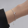 Sterling Silver Crystal Butterfly Bracelet, thumbnail 2 of 6