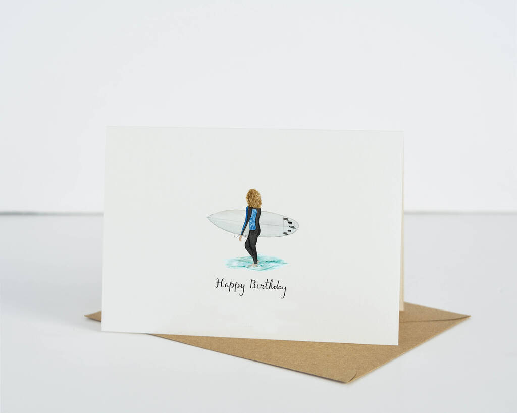 Personalised Surfer Girl Card, 1 of 6