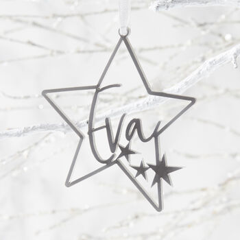 Little Star Personalised Christmas Decoration, 2 of 7