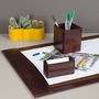 Personalised Suffolk Leather Desk Set Two Colours, thumbnail 3 of 12