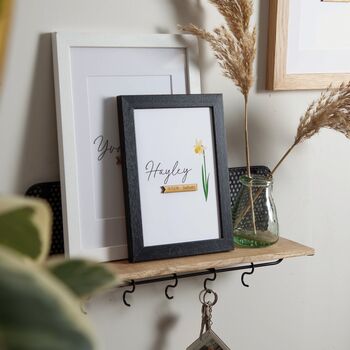 Personalised Birth Flower Illustration Framed Print, 2 of 5