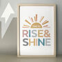 Rise And Shine Typographic Print, thumbnail 1 of 4