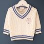 Little Cricket Club Personalised Baby And Children’s Jumper, thumbnail 3 of 12
