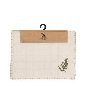 Woodland Festive Stripe Placement 4pk, 2 of 2