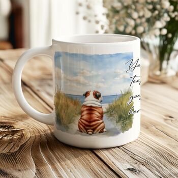 Personalised Bulldog Dog Beach Walk Collection, 6 of 8
