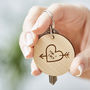 Personalised Carved Heart Keyring, thumbnail 2 of 8