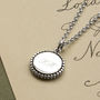 Engravable Sterling Silver Petite Round Necklace, thumbnail 1 of 5