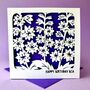 Personalised July Delphinium Birth Flower Card, thumbnail 1 of 4