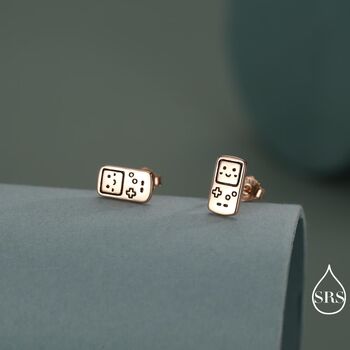 Retro Game Console Stud Earrings In Sterling Silver, 5 of 12