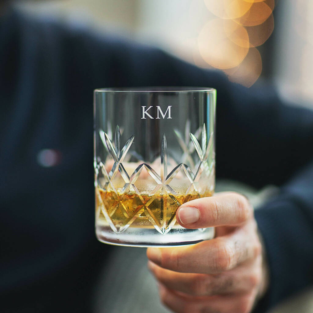 Personalised Cut Glass Crystal Whisky Tumbler, 1 of 4