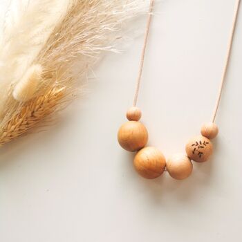 Natural Beechwood Teething And Breastfeeding Necklace, 3 of 6
