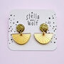 Gold Glitter Deco Drop Earrings, thumbnail 3 of 6