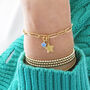Star Charm Bracelet With Birthstone Star, thumbnail 3 of 7