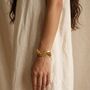 Thick Wave Cuff Bangle Non Tarnish Waterproof, thumbnail 7 of 9