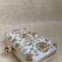 Blue Gold Handcrafted Rectangular Indian Clutch Bag, thumbnail 5 of 8