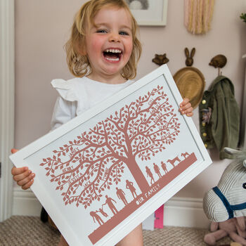 Personalised Family Tree Silhouette Print, 2 of 9