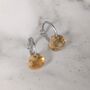 Citrine Teardrop November Birthstone Earrings, Silver, thumbnail 2 of 6