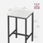 Square Bar Table With Heavy Duty Steel Frame, thumbnail 10 of 12