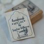 Handmade Personalised Rubber Stamp Sewing Design, thumbnail 2 of 3