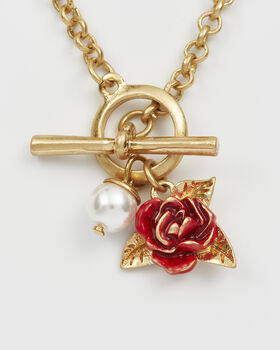 English Rose Pearl Gold Chain Necklace, 3 of 8